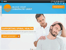 Tablet Screenshot of orangecoastchiropractic.com